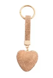 Veskepynt Hjerte Rosegull 3027