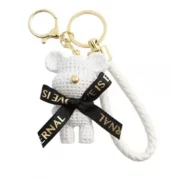 Veskepynt Bamse Hvit 3065