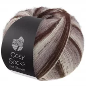 Cosy Socks soft stripes - Brun