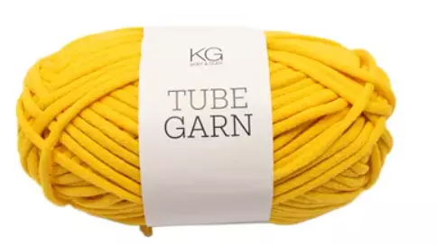 Tubegarn 4mm Gul 0927