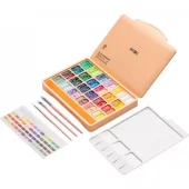 HIMI Twin Cup Gouache Sett 48stk + pensler - Fersken