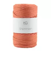 Shimmergarn 46 Varmorange/sølv