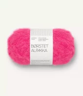 Børstet Alpakka Hot Pink 4518