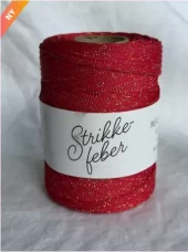 MERE SNOR GLITTER - Rød med Gull 18
