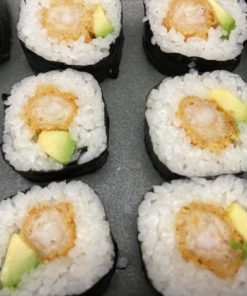 SUSHI TEMPURA MAKI – INNBAKT SCAMPI  RULLET I RIS OG NORI