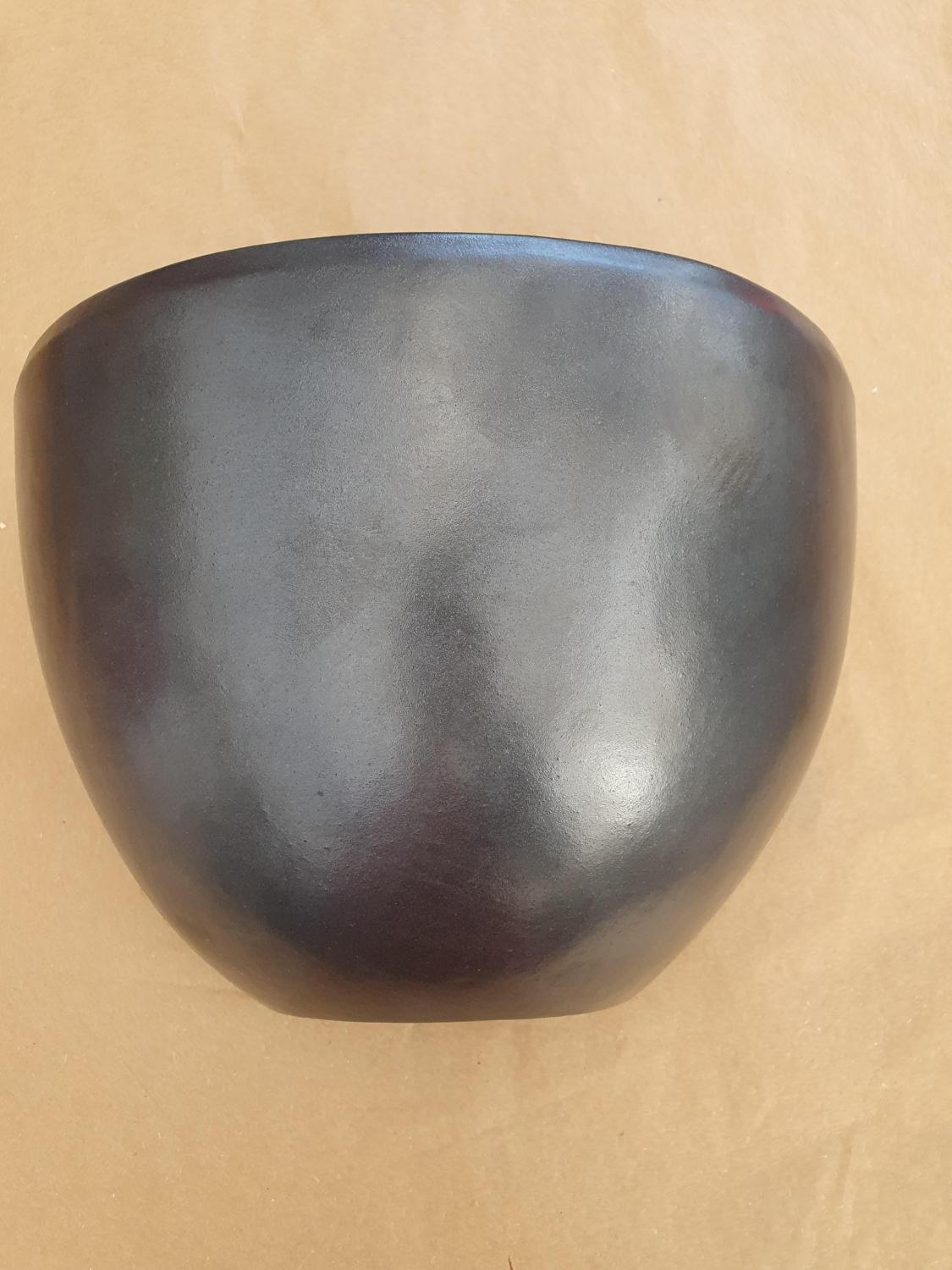 Veggpotte keramikk grå