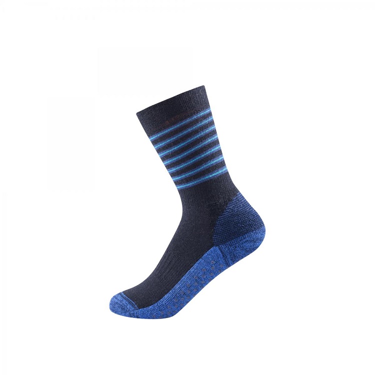 Devold, Multi Medium Kid Sock No-Slip, Mistral Stripe, Ullsokker