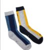 Northug, Hovden 2pk Wool Socks, NavyBlazer/GoldenYellow, 2pk ullsokker