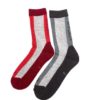 Northug, Hovden 2pk Wool Socks, Poinsetta Red/Grey, 2pk ullsokker