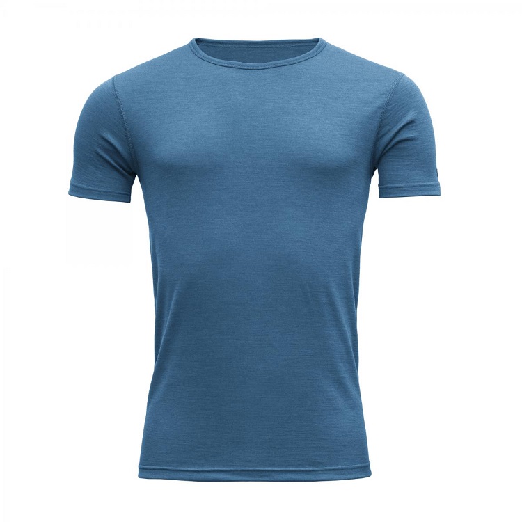 Devold, Breeze Man T-shirt, Blue Melange, Ull