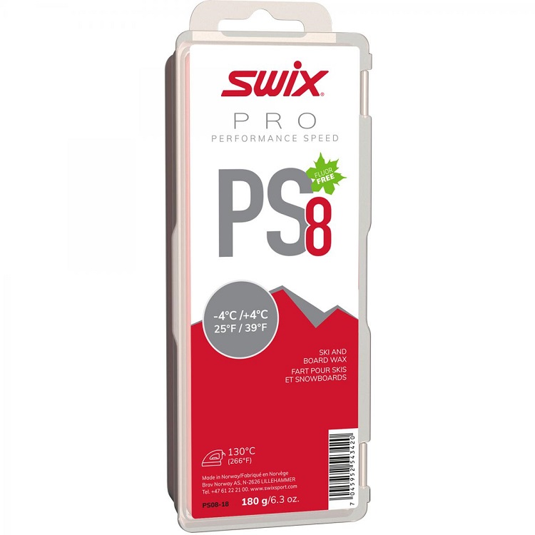 Swix, PS8 Red, -4°C/+4°C, 180g