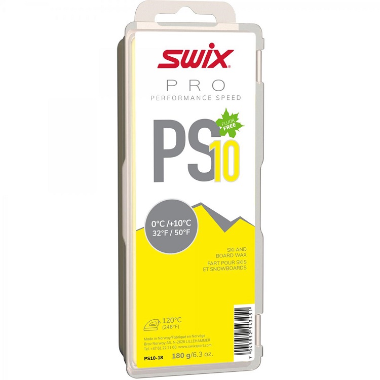Swix, PS10 Yellow, 0°C/+10°C, 180g