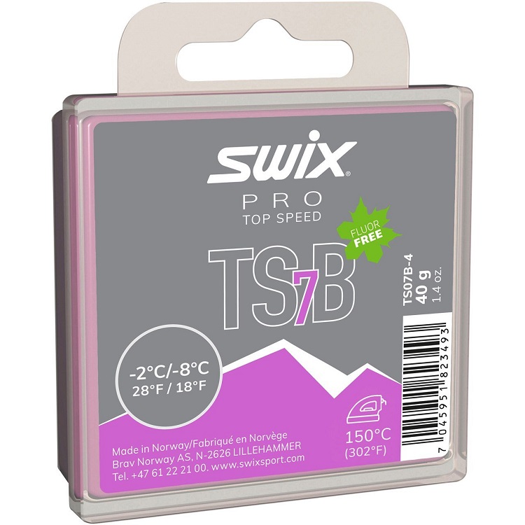 Swix, TS7 Black, -2°C/-8°C, 40g, Glider