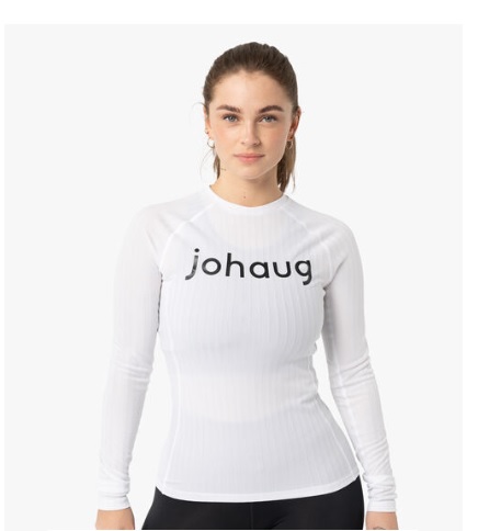 Johaug, Rib Tech Long Sleeve, White, Genser