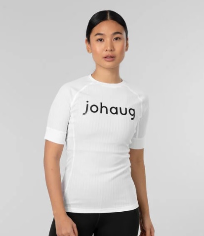 Johaug, Rib Tech Tee, White, T-skjorte