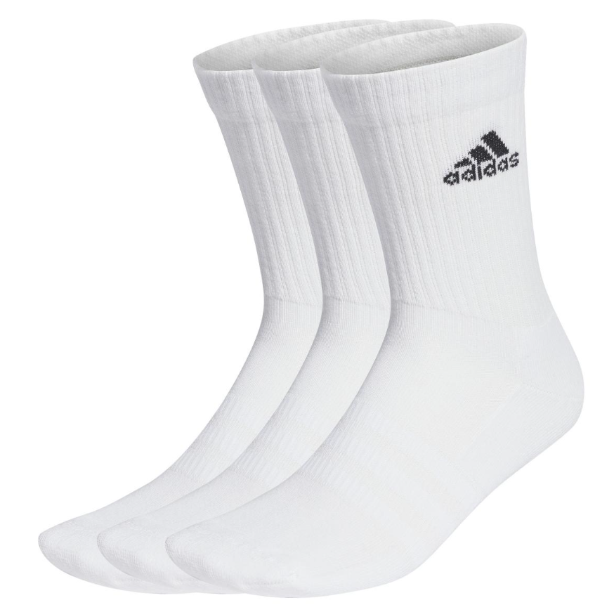 Adidas, Cushioned Crew 3p, White, 3pk sokker