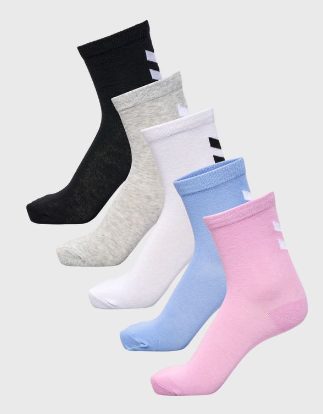 Hummel, Hmlmake My Day Sock 5-Pack, Pastel Lavender, Sokker