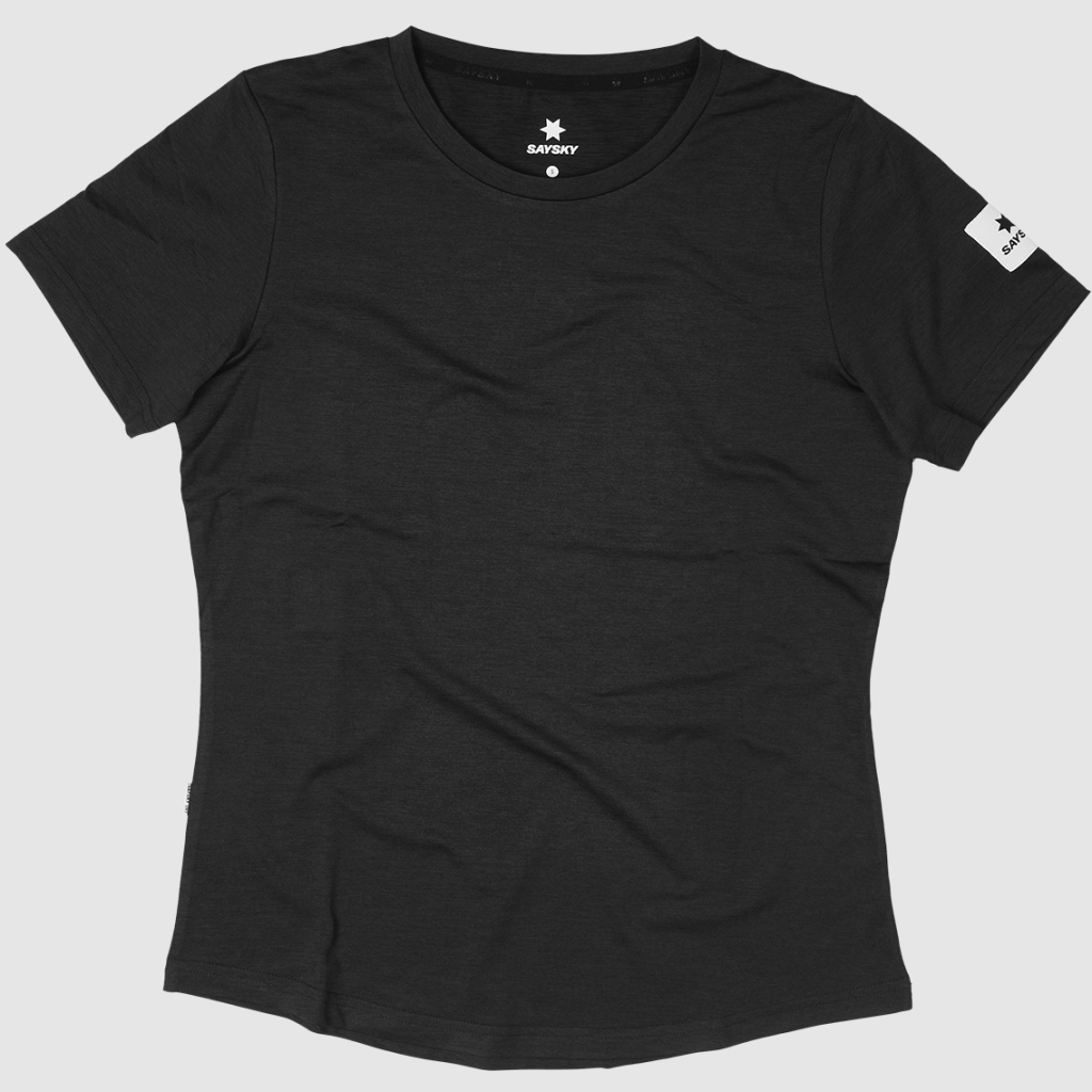 SAYSKY, Wmns Clean Pace T-Shirt, Black, T-skjorte