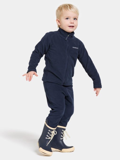 Didriksons, Monte Kid's Full-Zip, Navy, Fleecejakke