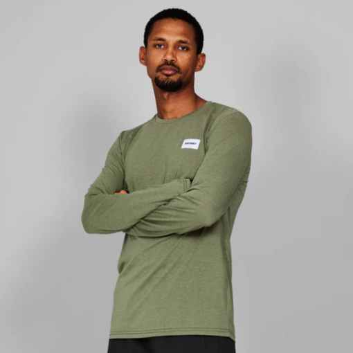 SAYSKY, Clean Motion Long Sleeve, Green Melange, Genser