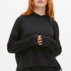 Röhnisch, Soft Cropped Hoodie, Black, Genser