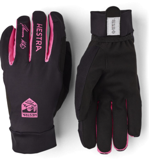 Hestra, Klaebo Pro Model - 5 Finger, Black/Orchid, Hanske