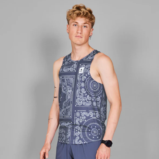 SAYSKY, Paisley Combat Singlet, Blue Paisley Aop, Singlet