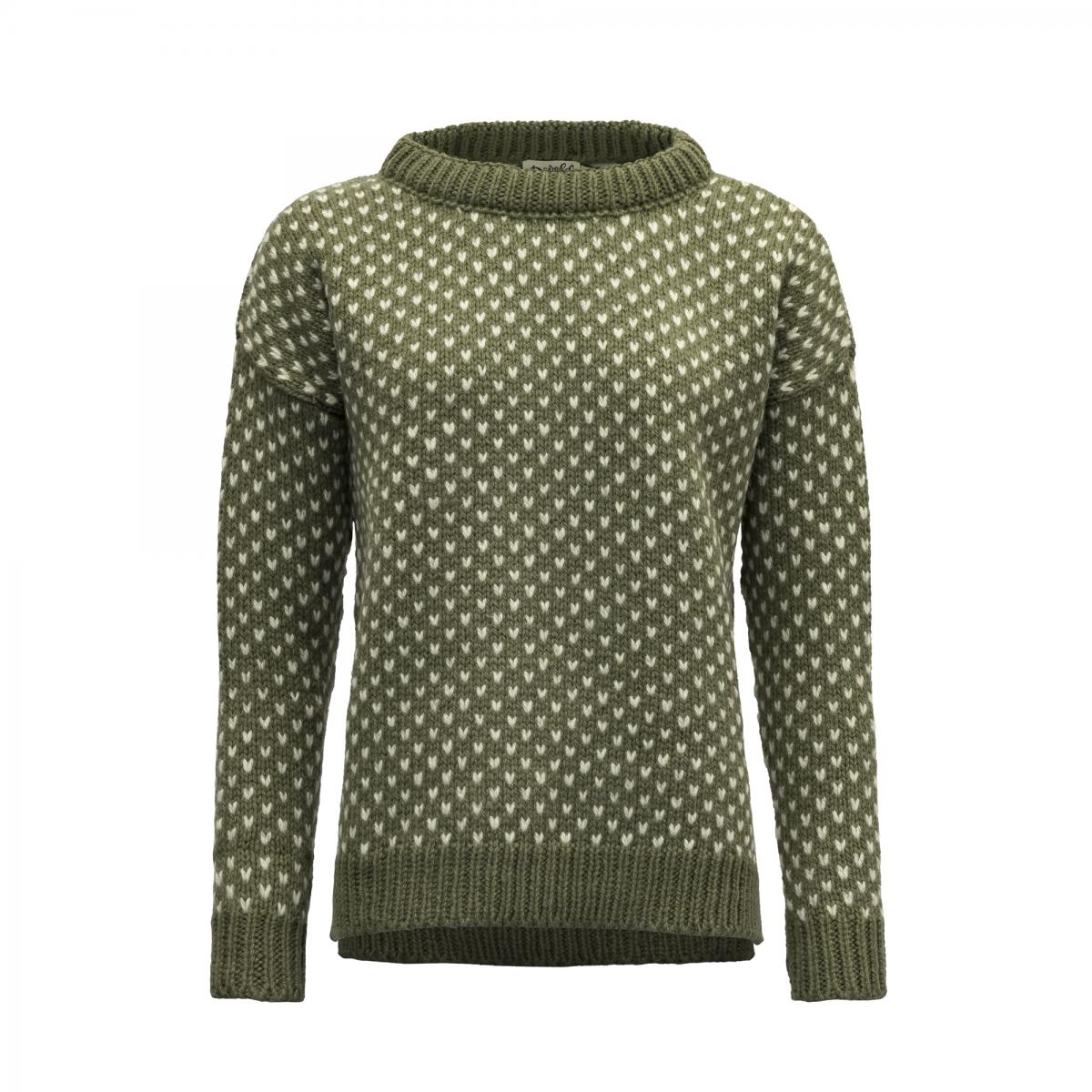 Devold, Nordsjø Wool Sweater Wmn, Olive, Genser