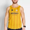SAYSKY, Stripe Combat Singlet, Yellow AOP, Singlet