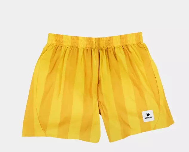 SAYSKY, Stripe Pace Shorts 5", Yellow AOP, Shorts