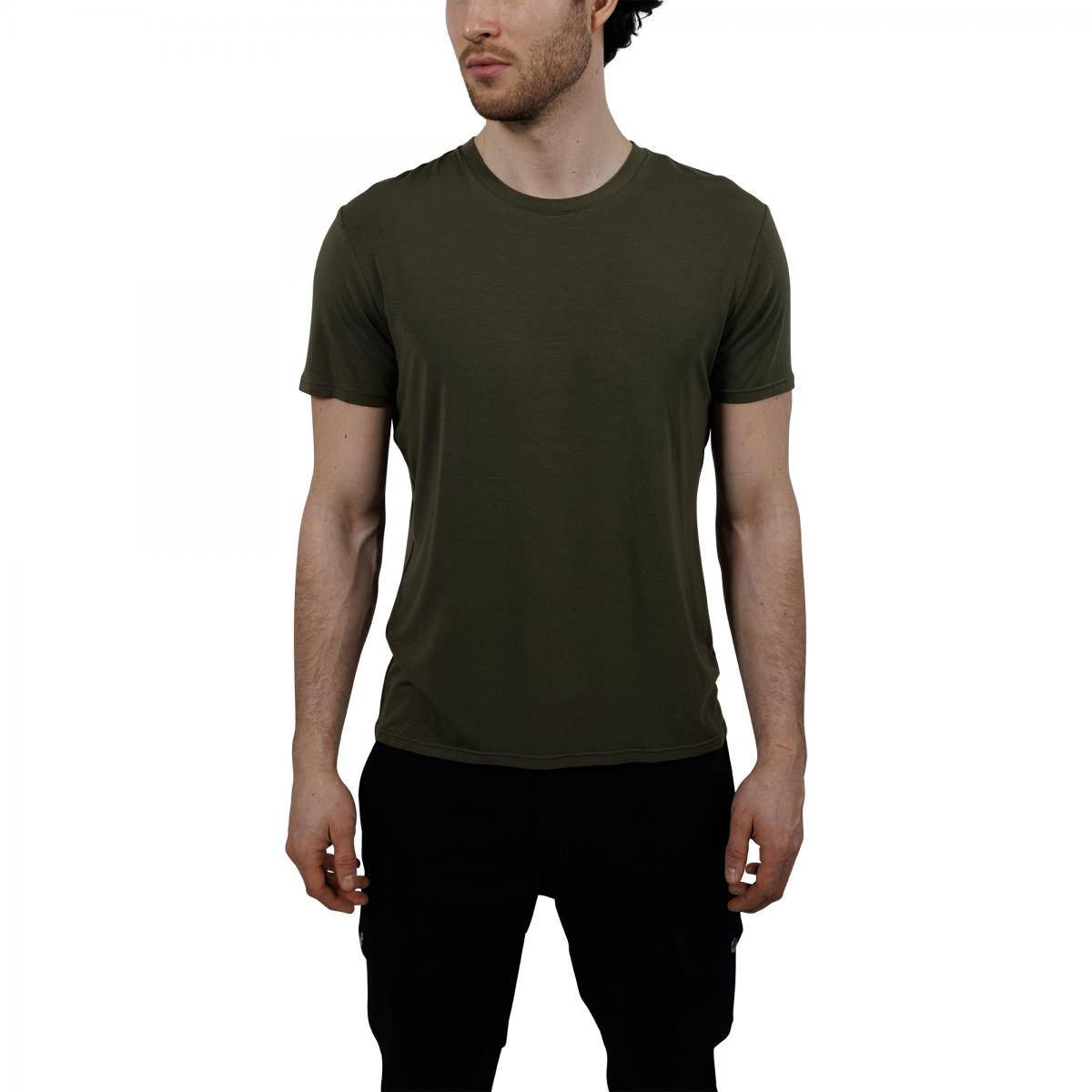Tufte Wear, M SoftBoost Crew Tee, Olive Night, T-skjorte