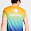 SAYSKY, Drip Dye Flow T-Shirt, Blue AOP, T-skjorte
