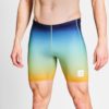 SAYSKY, Drip Dye Combat Short Tights 7", Blue AOP, Shorts