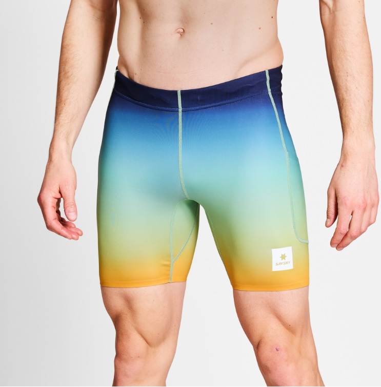 SAYSKY, Drip Dye Combat Short Tights 7", Blue AOP, Shorts