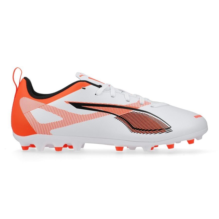 Puma, Ultra 5 Play Mg Jr, Puma White-Puma Black-Glowing Red, Fotballsko