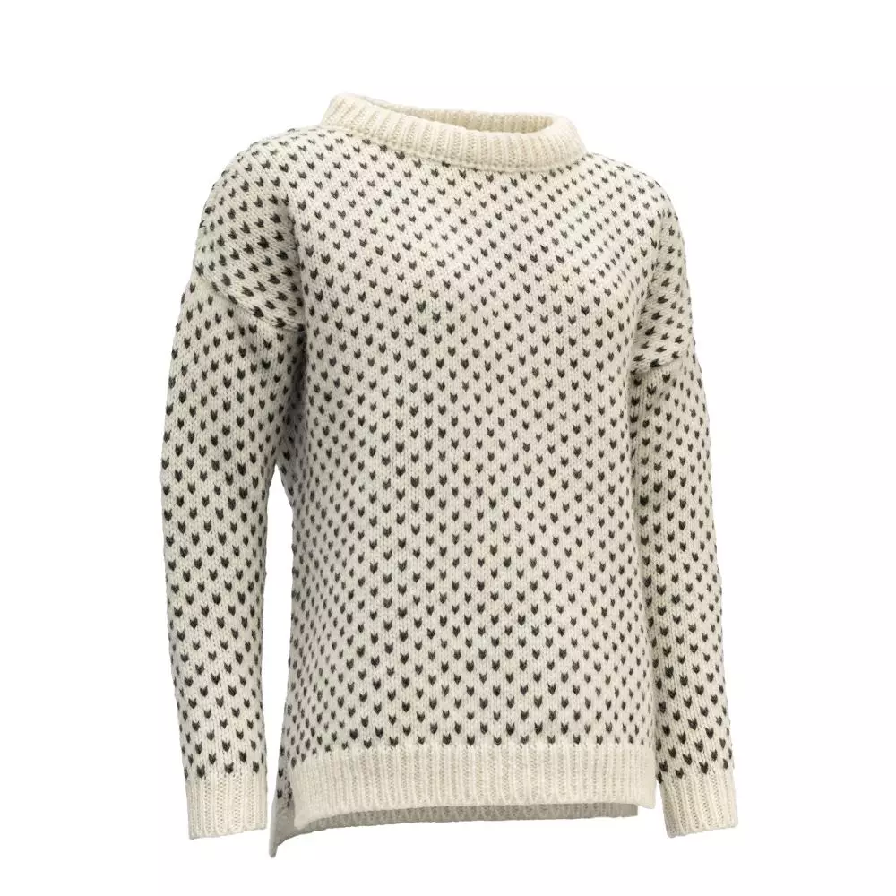 Devold, Nordsjø Wool Sweater Wmn, Offwhite, Ullgenser