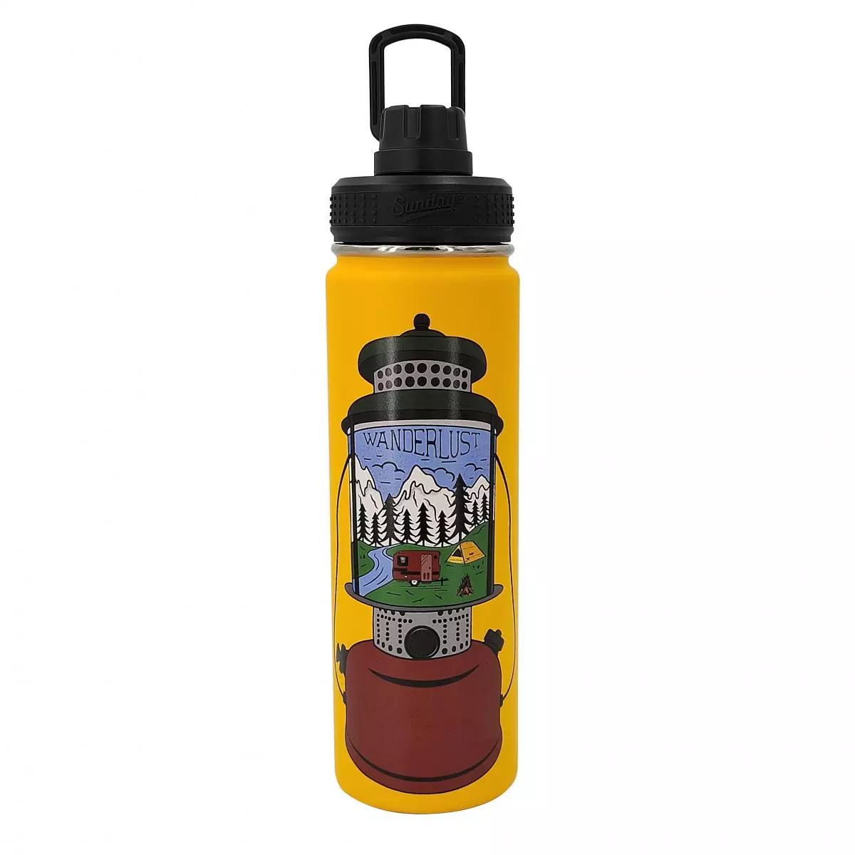 Sunday Outdoor, Water Bottle Wanderlyst Mango Yellow 620ml, Flaske