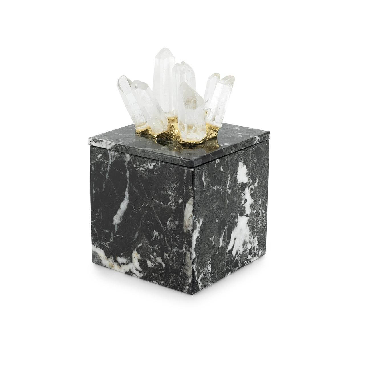 ABHIKA Box Lixus Marble SQS, H19 12x12, Black