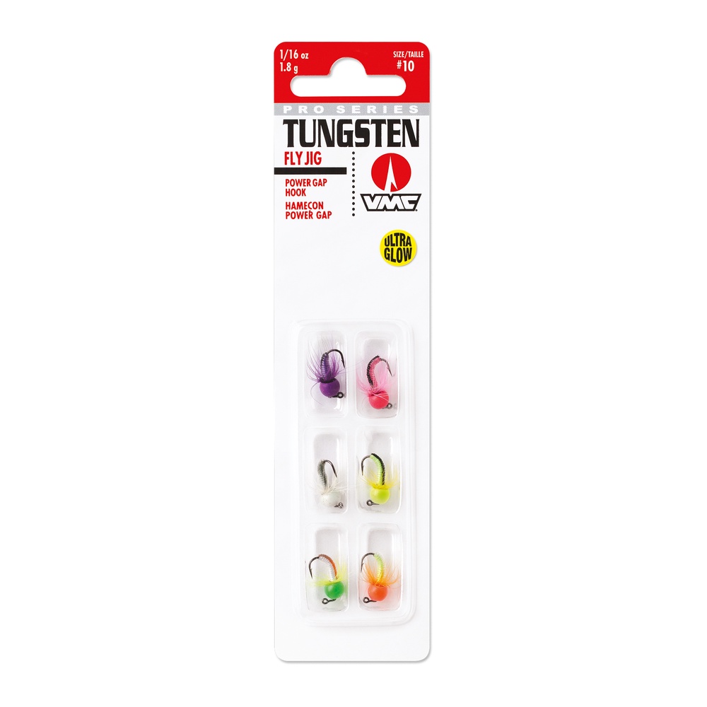 Tungsten Fly Jig Kit #10 1,7G GLOW 6PK