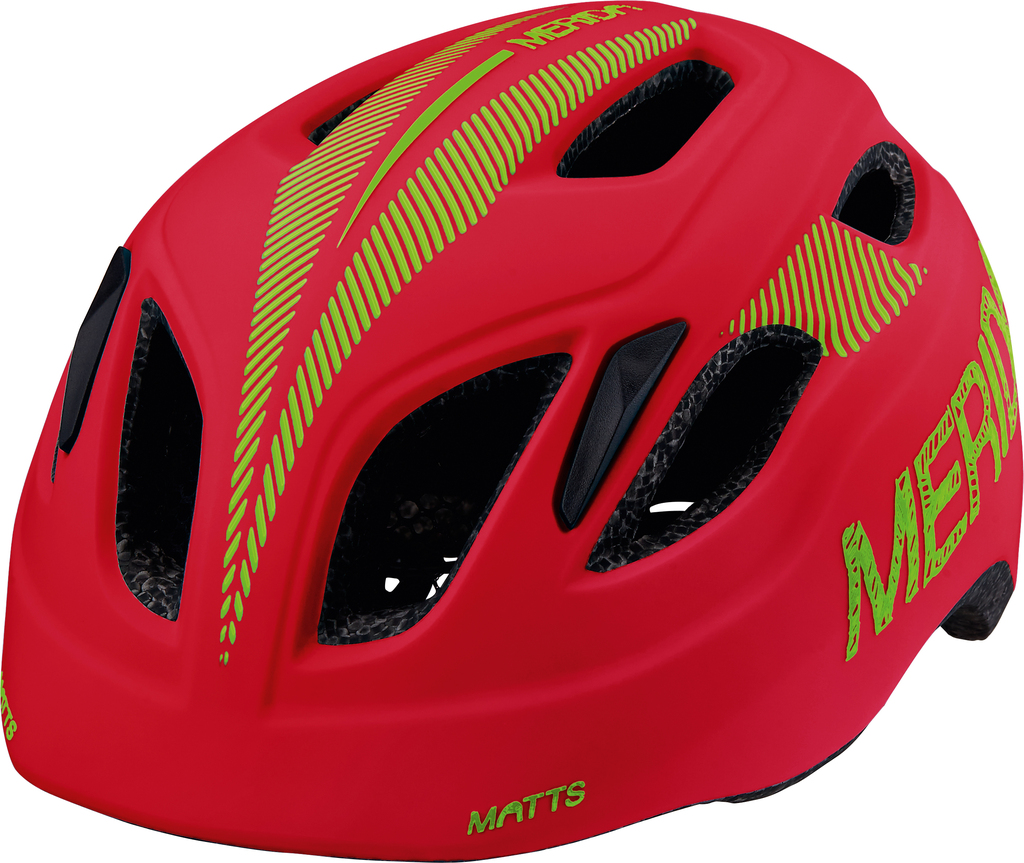 Matts Kids, sykkelhjelm, 50-54cm Matt Red/Green