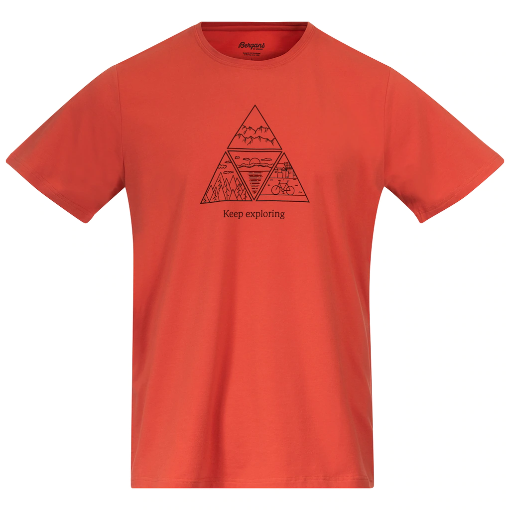Bergans Graphic Tee Olive Brick/Solid Charcoal