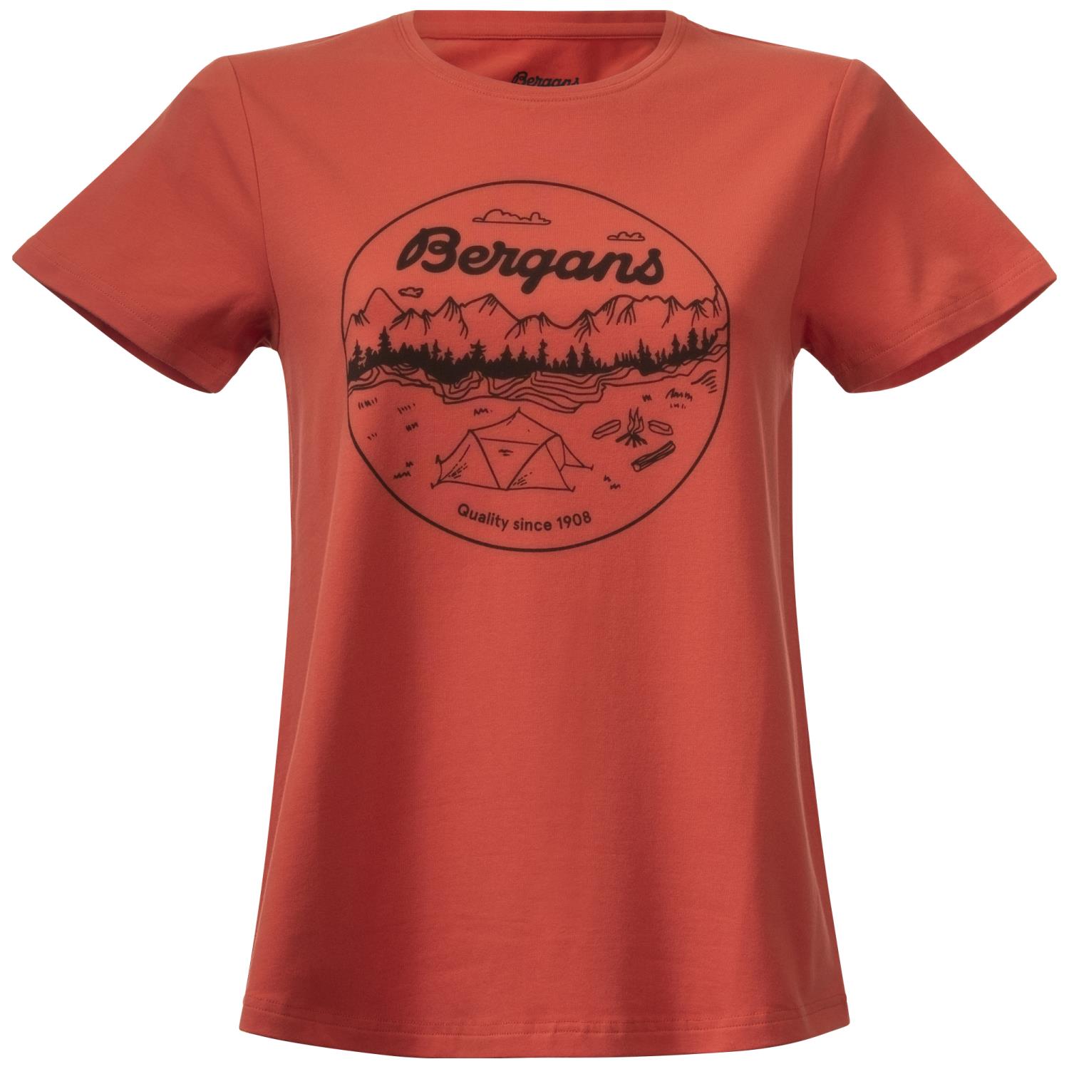 Bergans Graphic W Tee Brick/Solid Charcoal