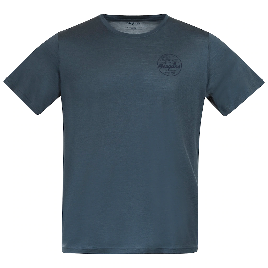 Bergans Graphic Wool Tee Orion Blue