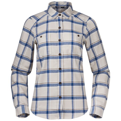 Tovdal W Shirt Chalk Sand/Riviera Blue Check