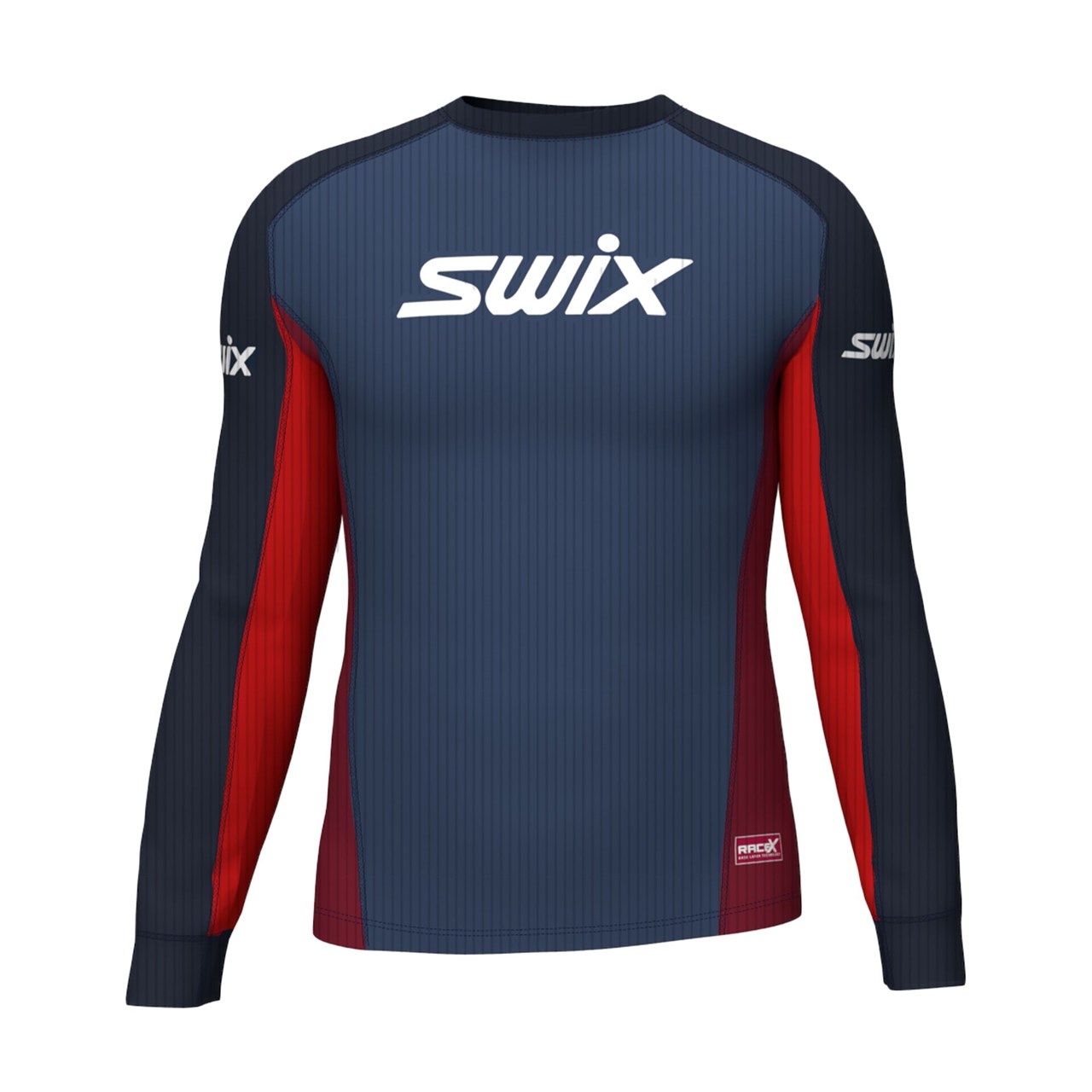 Swix RaceX Bodywear Long Sleeve Men Dark navy/Rhubarb red