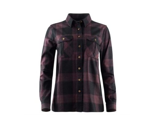 Aclima Reborn LeisureWool Shirt W Dark Grey Bordeaux