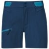 Cecilie Mtn Softshell Shorts Deep Sea Blue/Solid Dark Grey