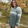 Fjellreven Övik Path Knit Dame Deep Patina-Misty Green