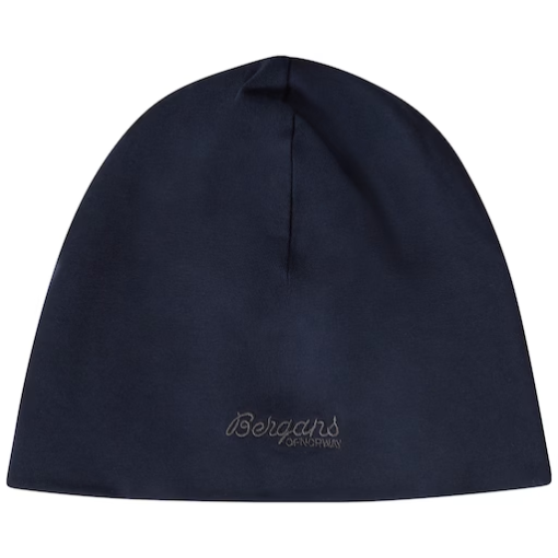 Bergans Youth Cotton Beanie Navy Blue/Solid Dark Grey One Size