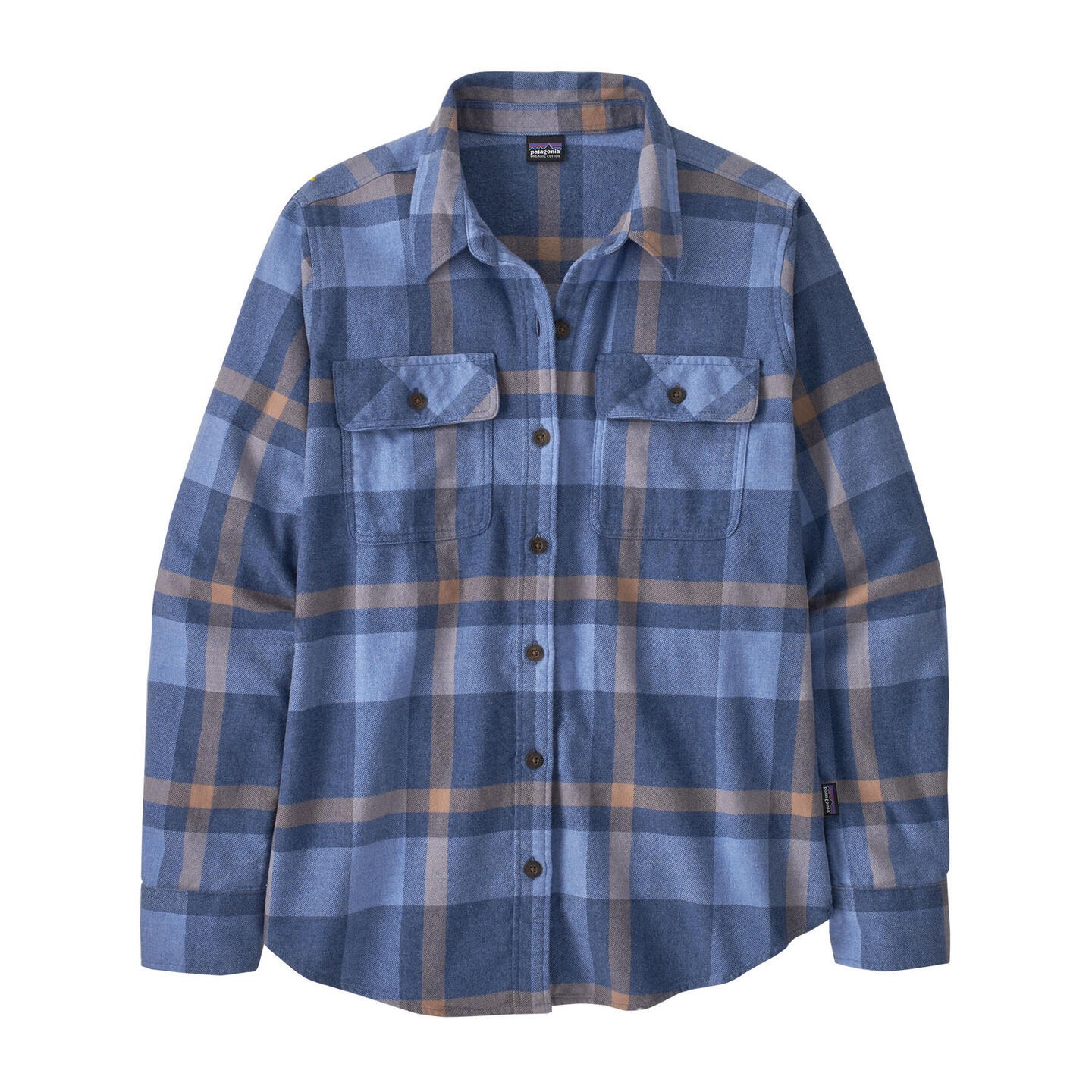 Patagonia W L/S Org Cotton MW Fjord Flannel Shirt Blue